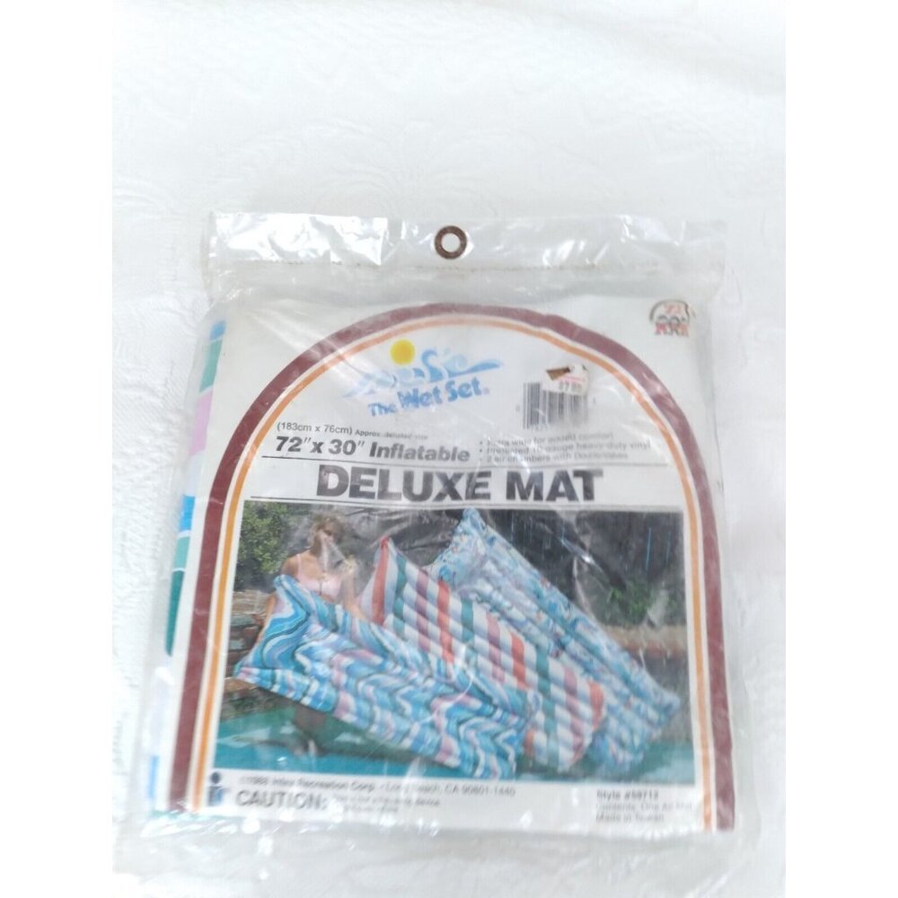 Vintage 1988 Intex The Wet Set Deluxe Mat Float 72"× 30"  59712 NOS Unopened